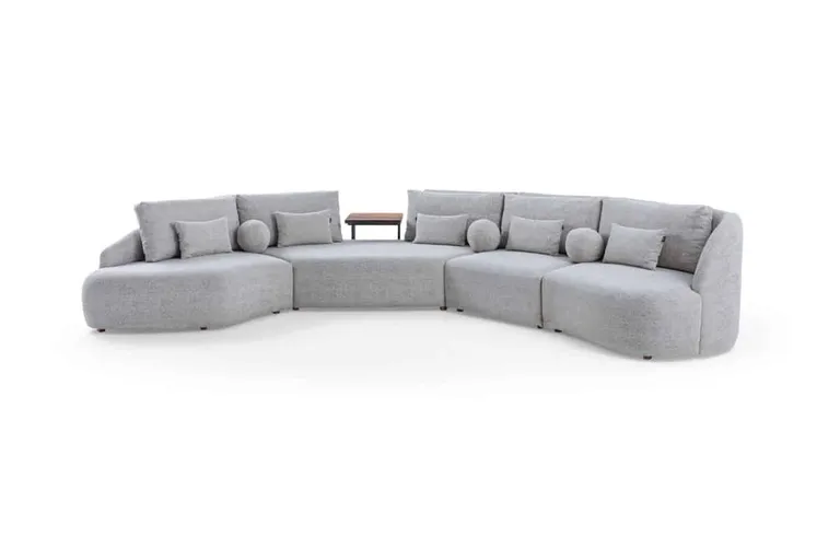 6 Seater Milano Curve Bouclé Sofa