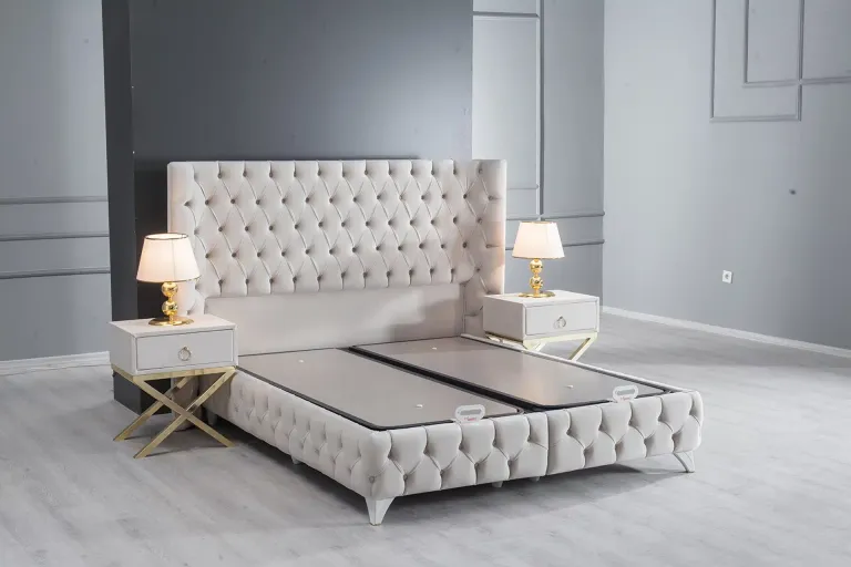 Cream Arden Base and Headboard Set
