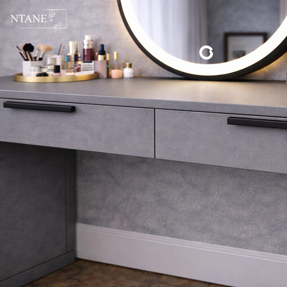 New Angela Dressing Table Dunblane grey peen - Image 3